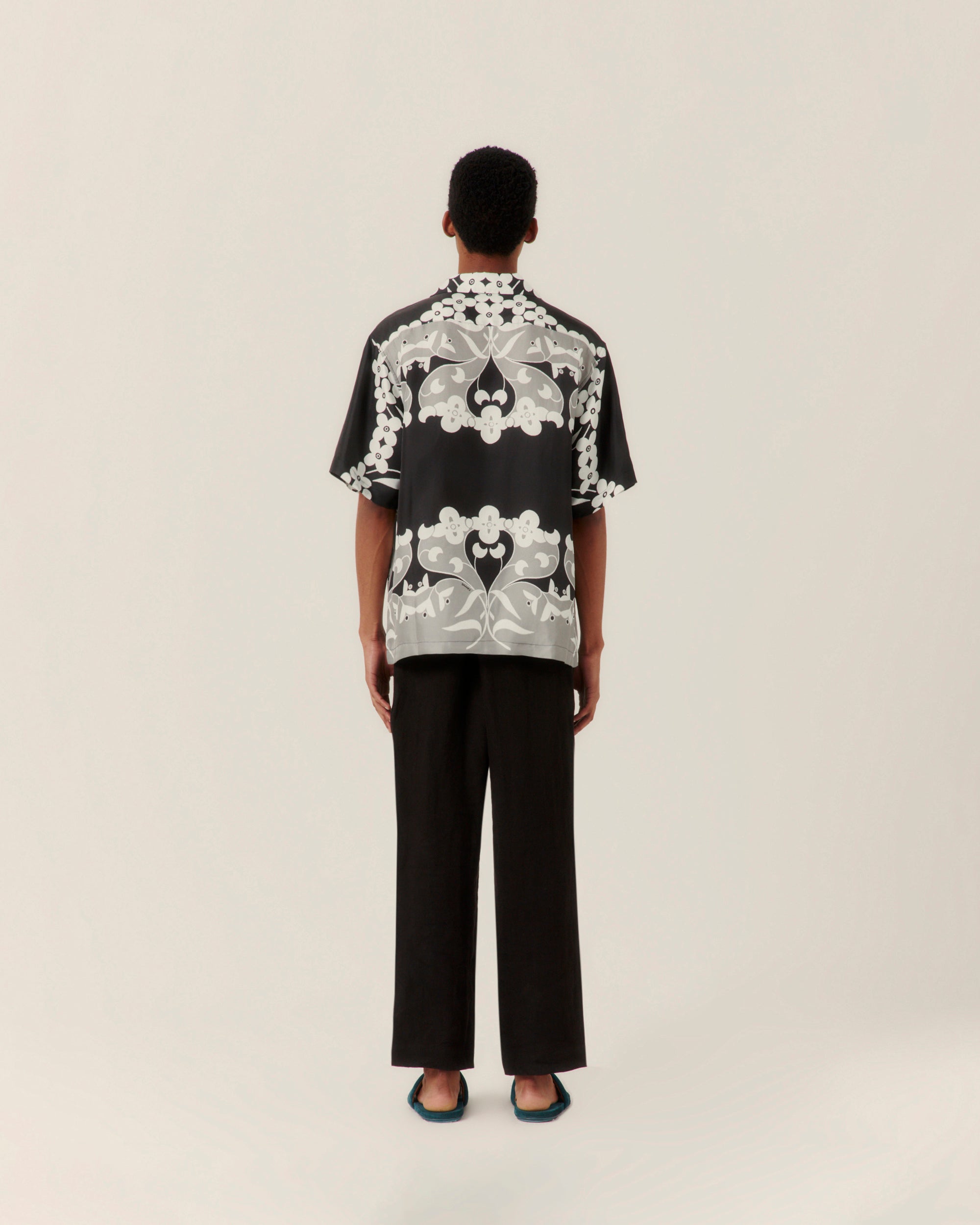 Paradise Floral Silk Camp Collar Shirt