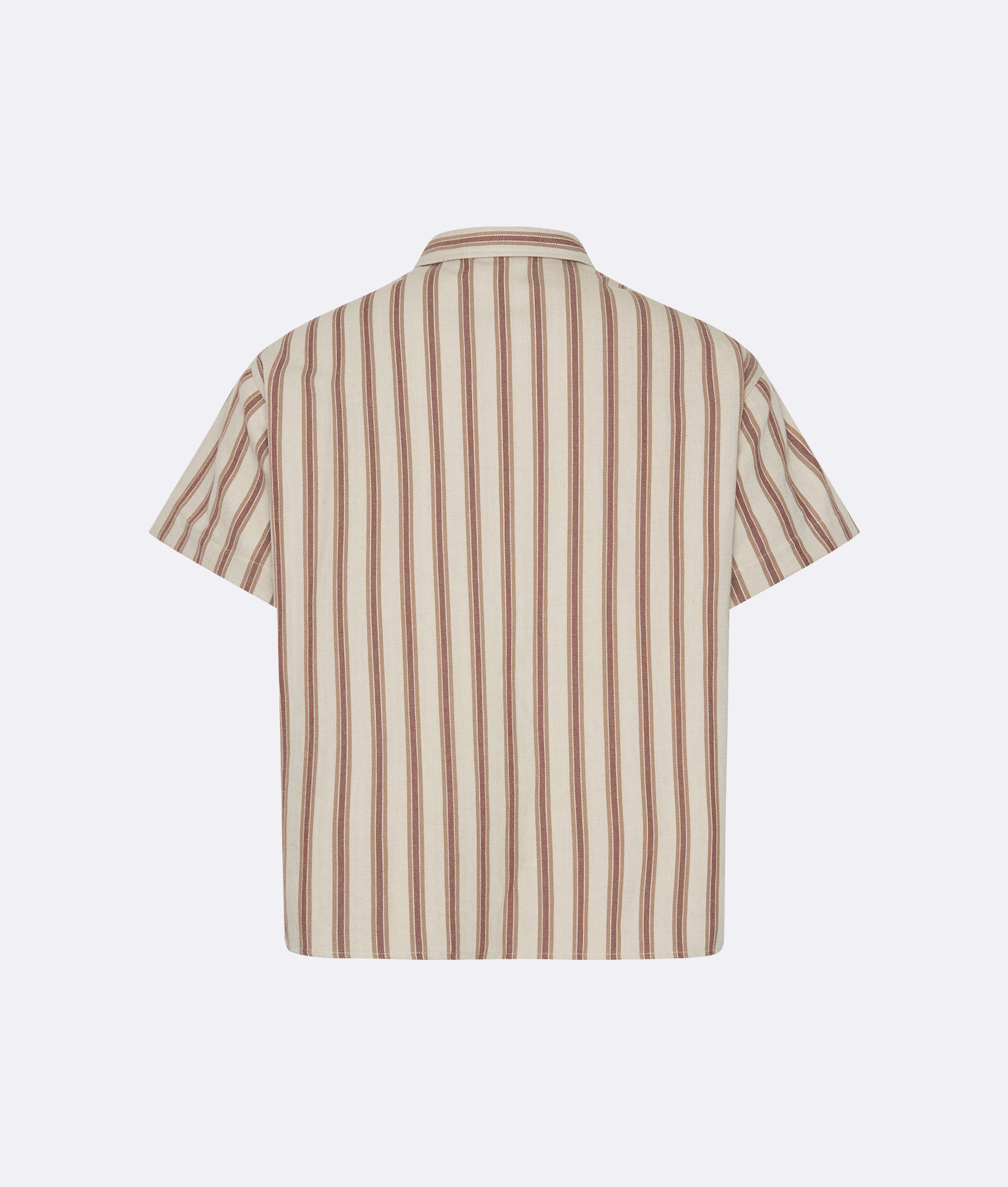 Mocha Stripe Oversized Shirt - COMMAS 