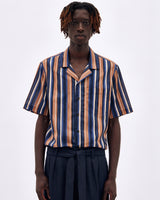 Painted Stripe SS Camp Collar Shirt - COMMAS 