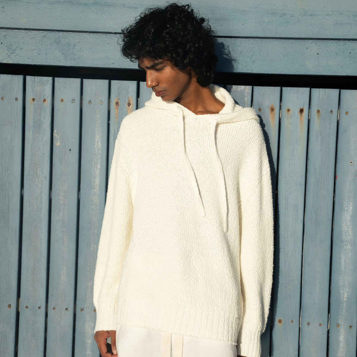 Relaxed Knit Hoodie