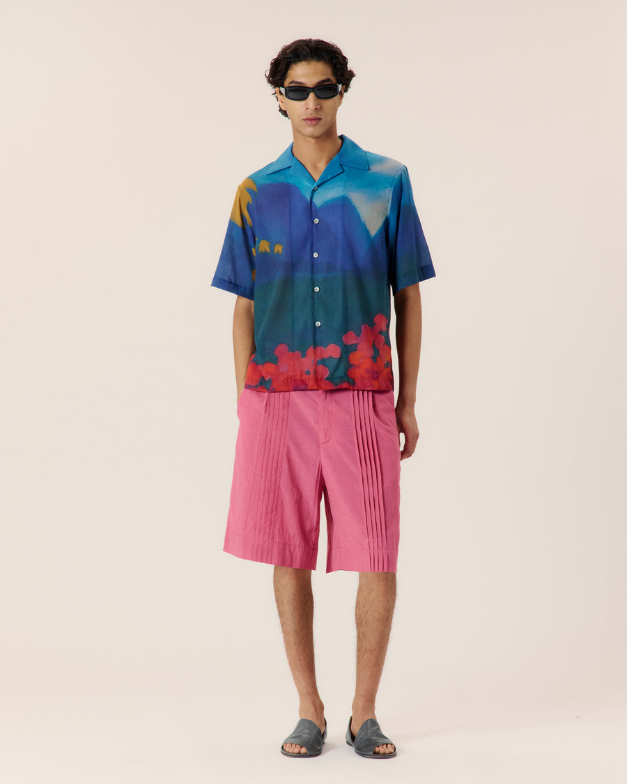 Midnight Horizon Camp Collar Shirt