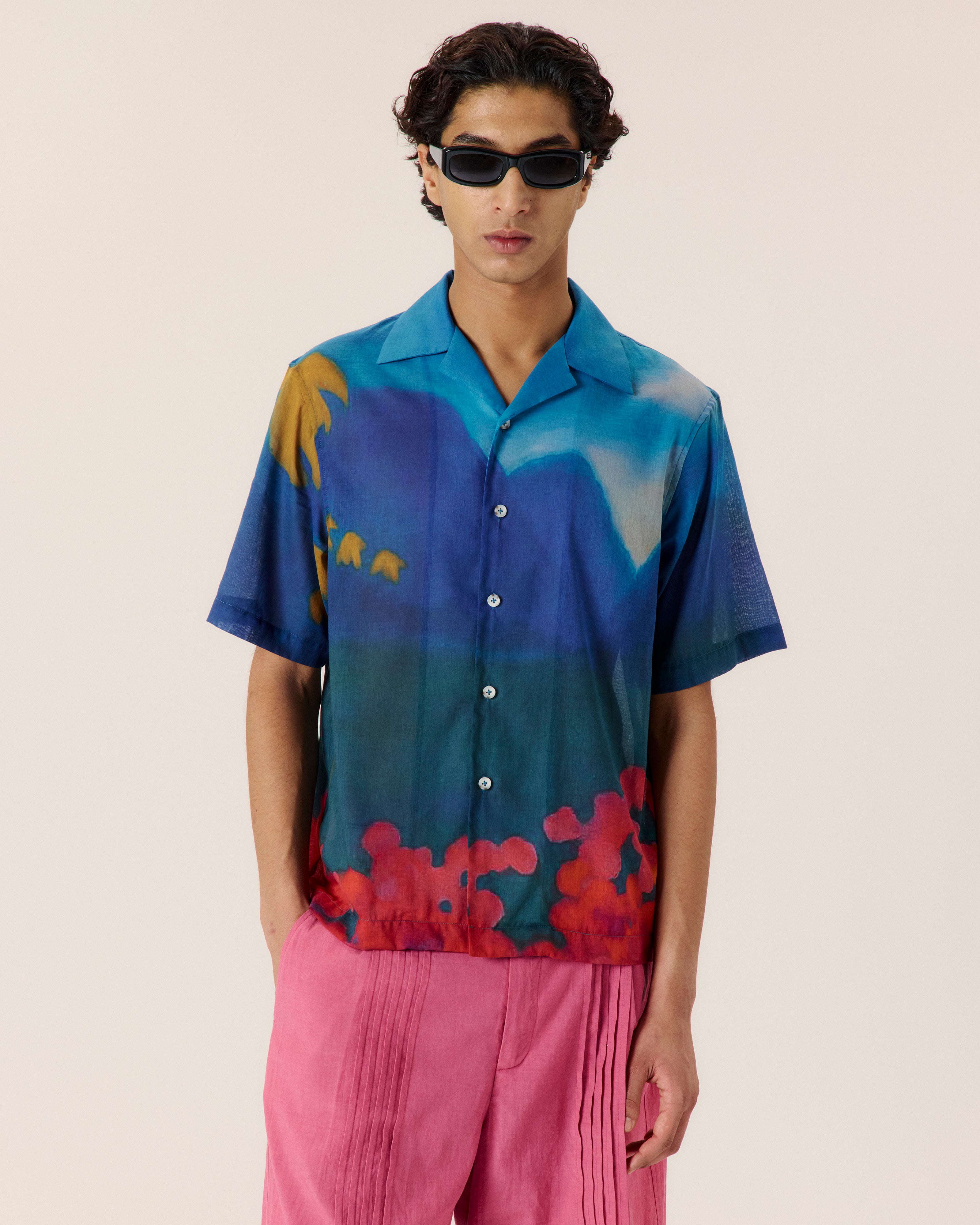 Midnight Horizon Camp Collar Shirt - COMMAS