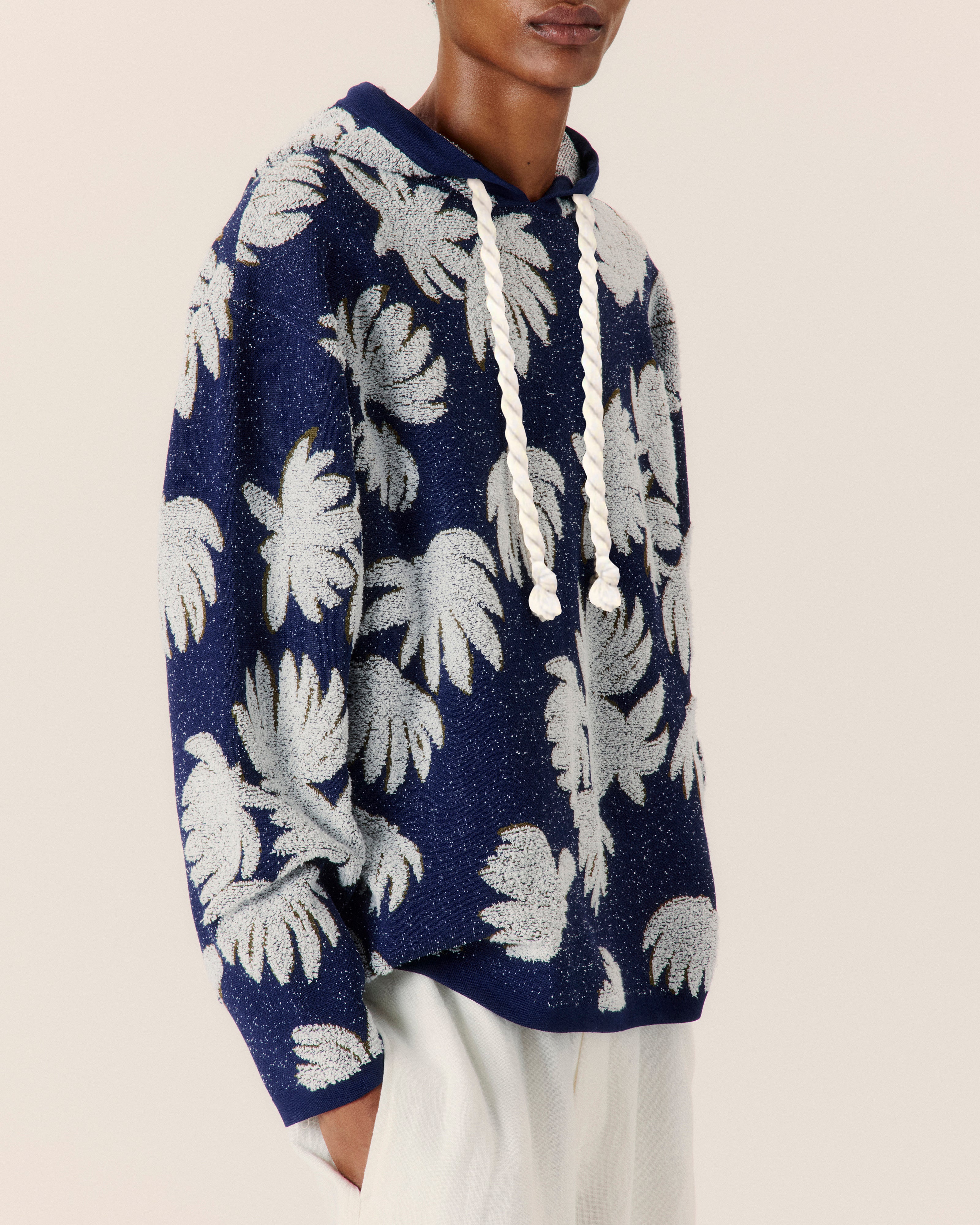 Palm Jacquard Hoodie - COMMAS