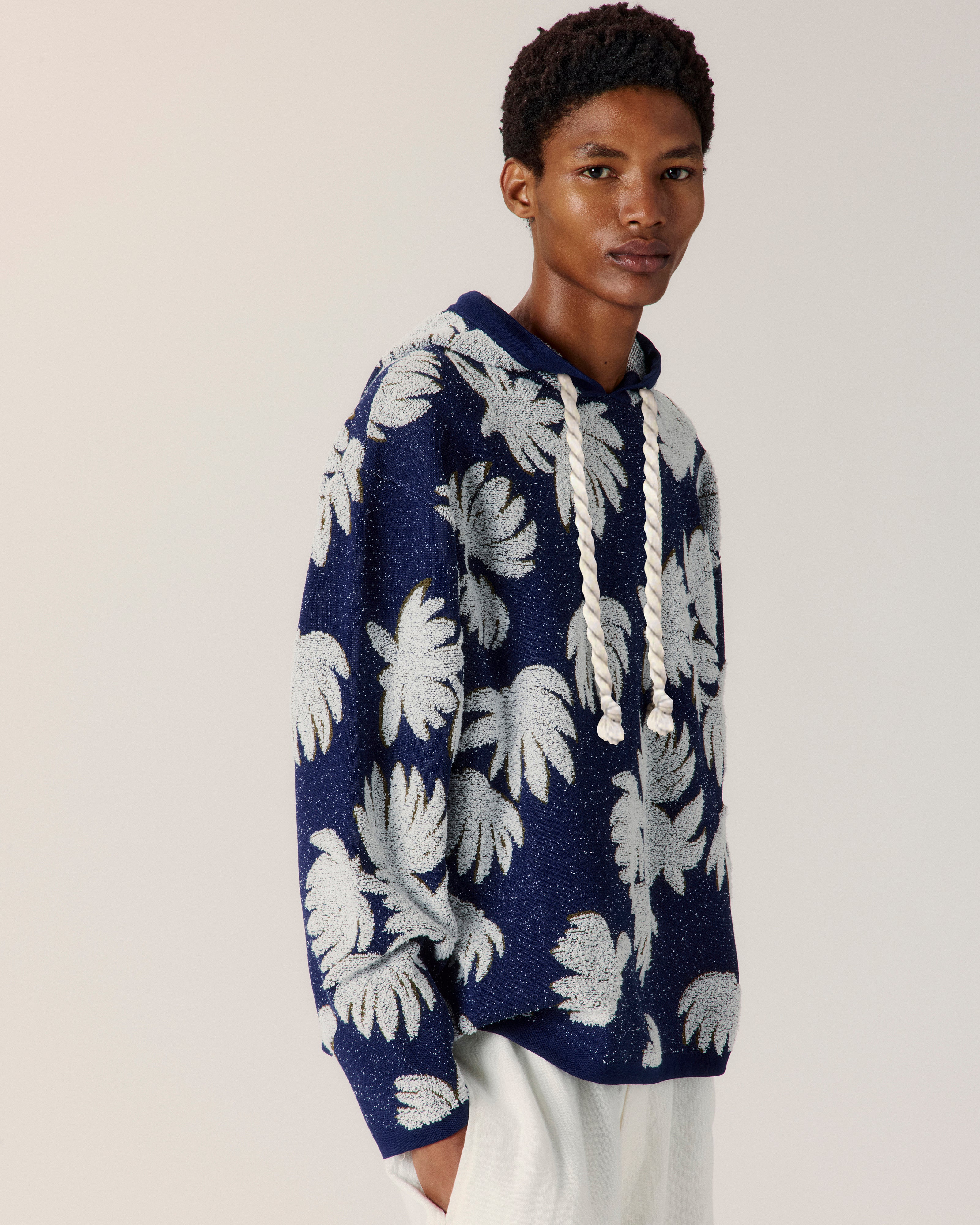 Palm Jacquard Hoodie - COMMAS