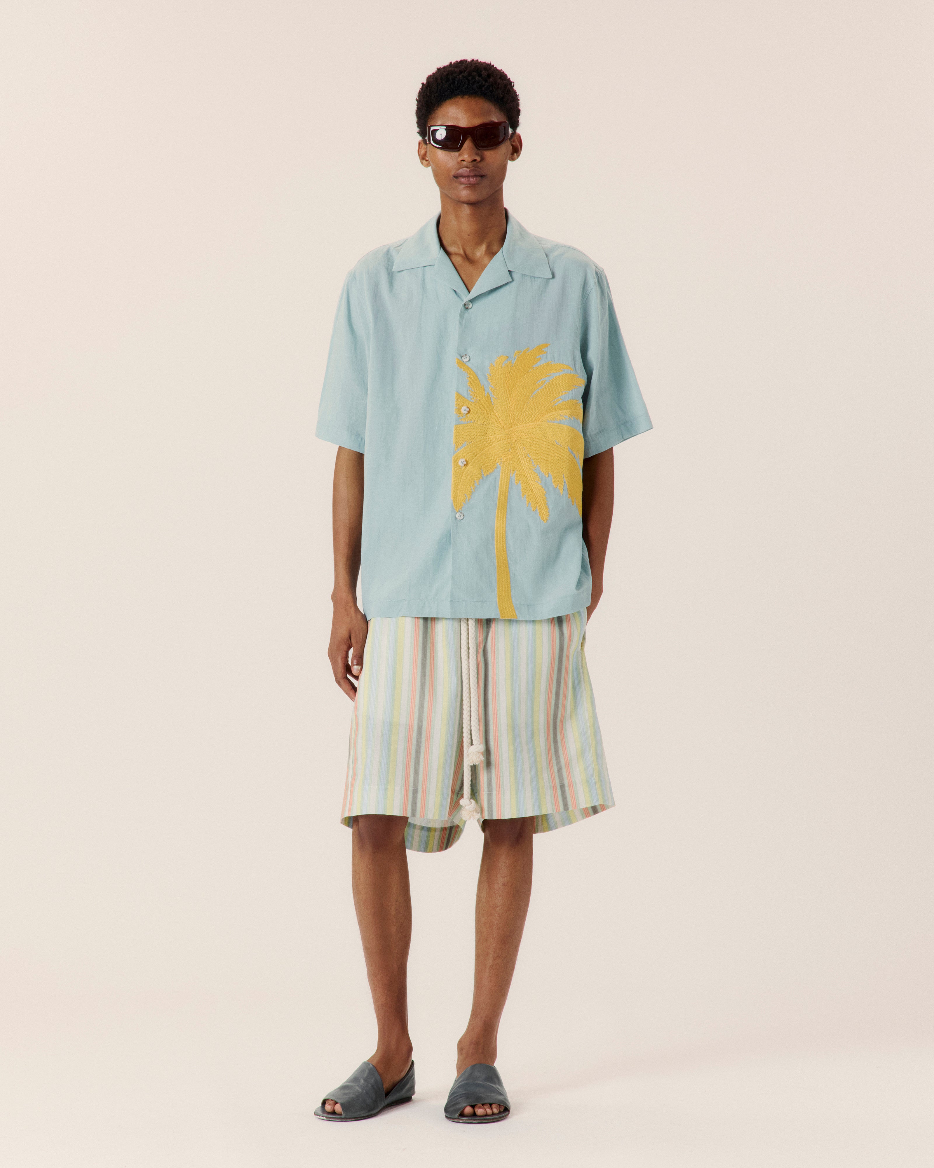 Island Embroidery Bowling Shirt - COMMAS