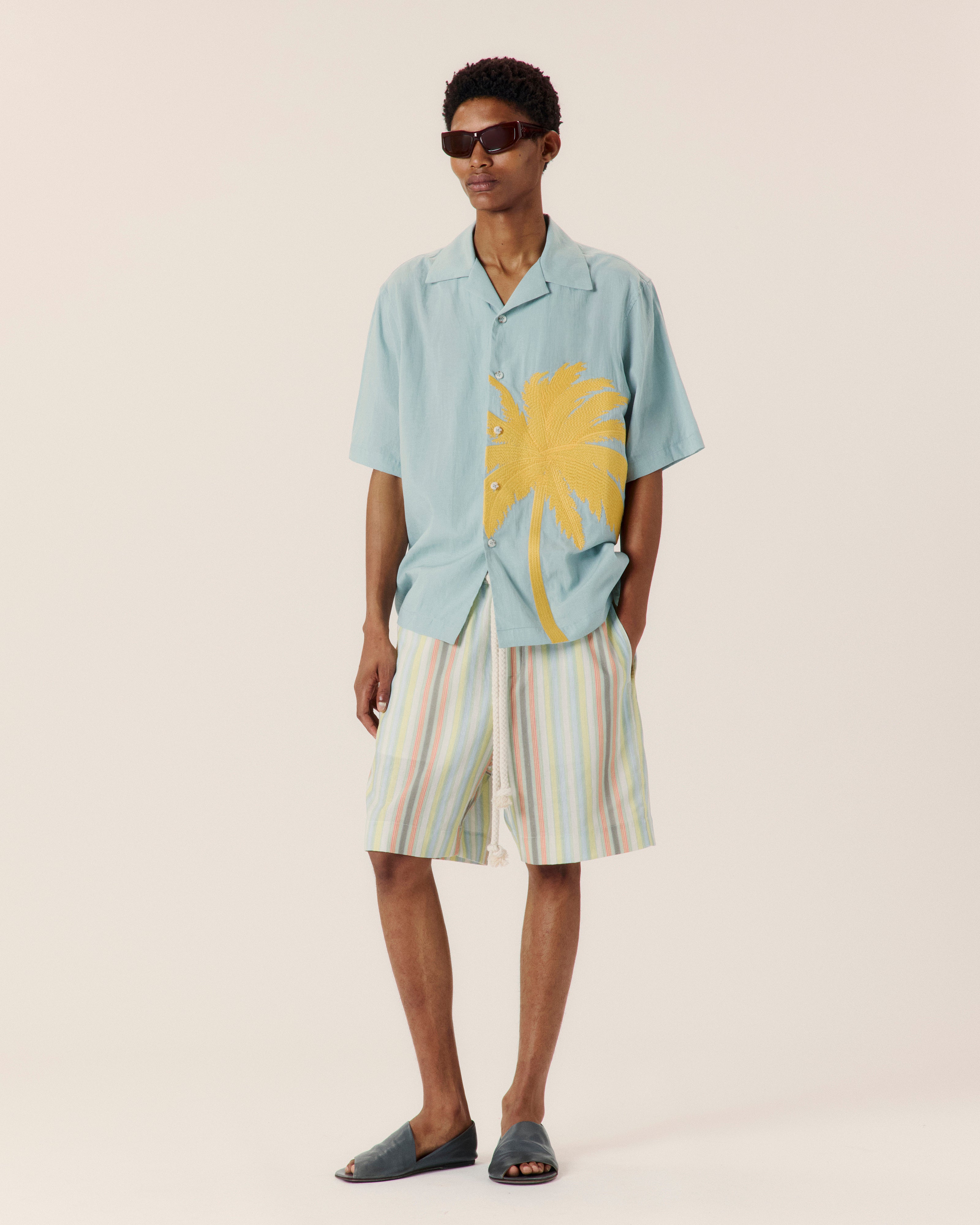 Island Embroidery Bowling Shirt - COMMAS