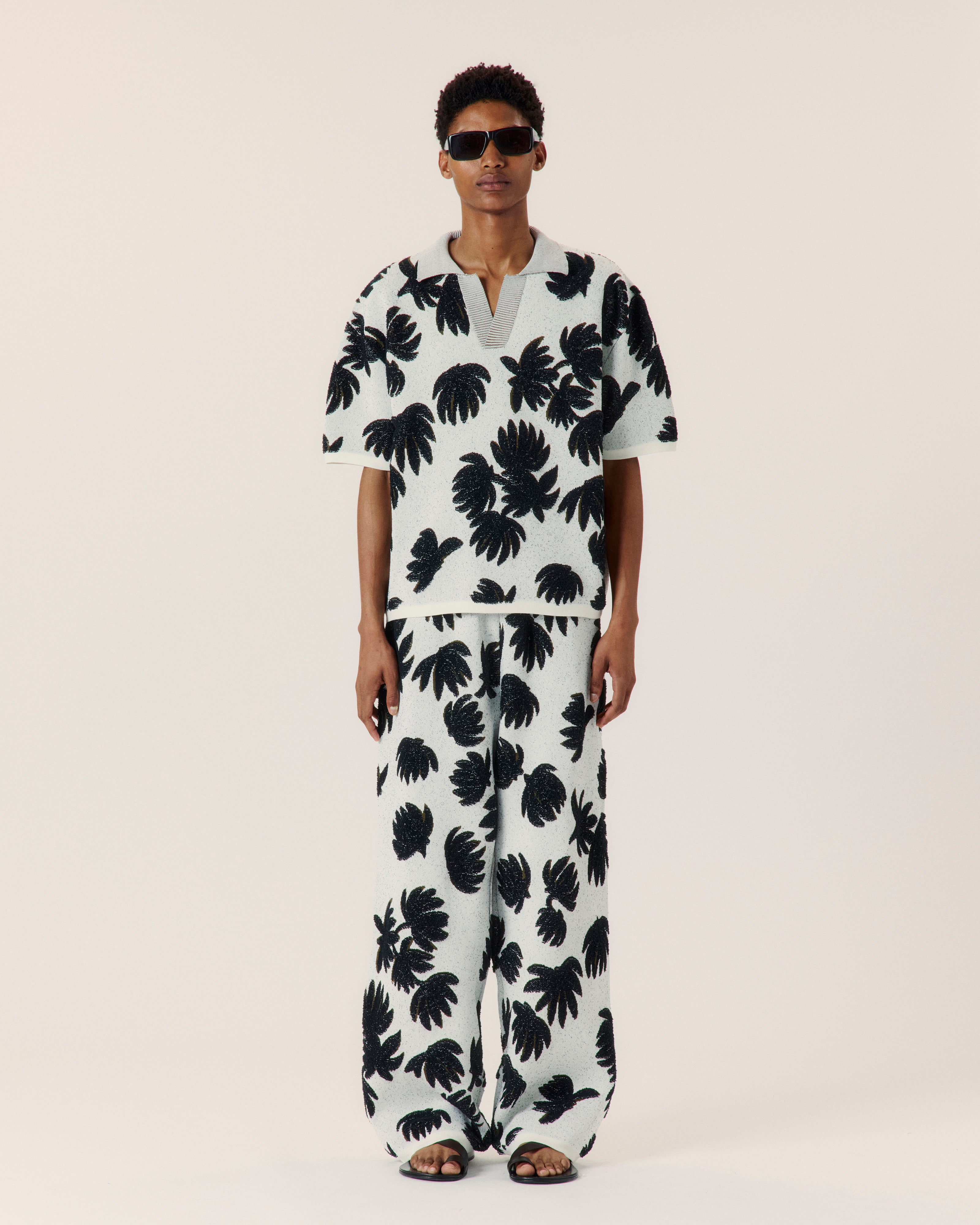 Palm Jacquard Polo - COMMAS