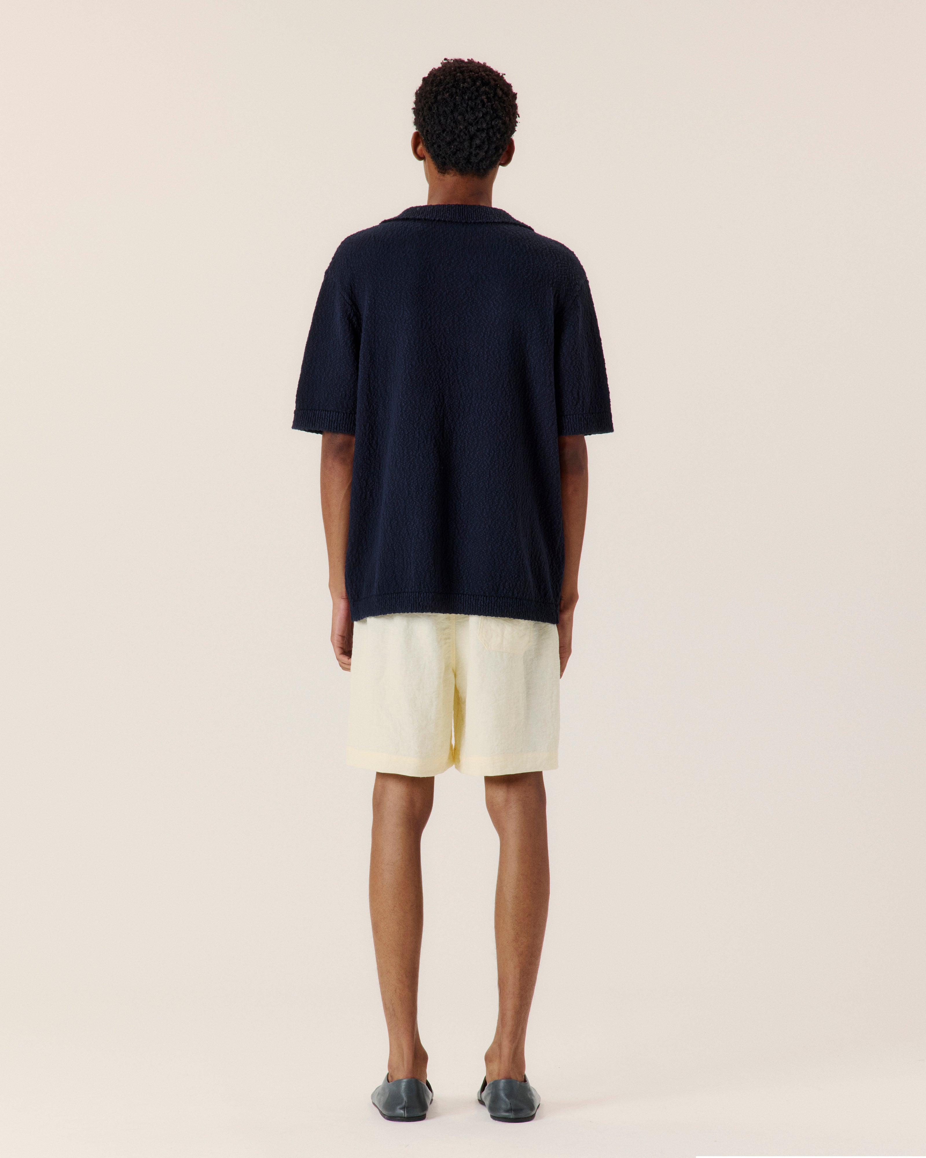 Textured Cotton Polo - COMMAS 