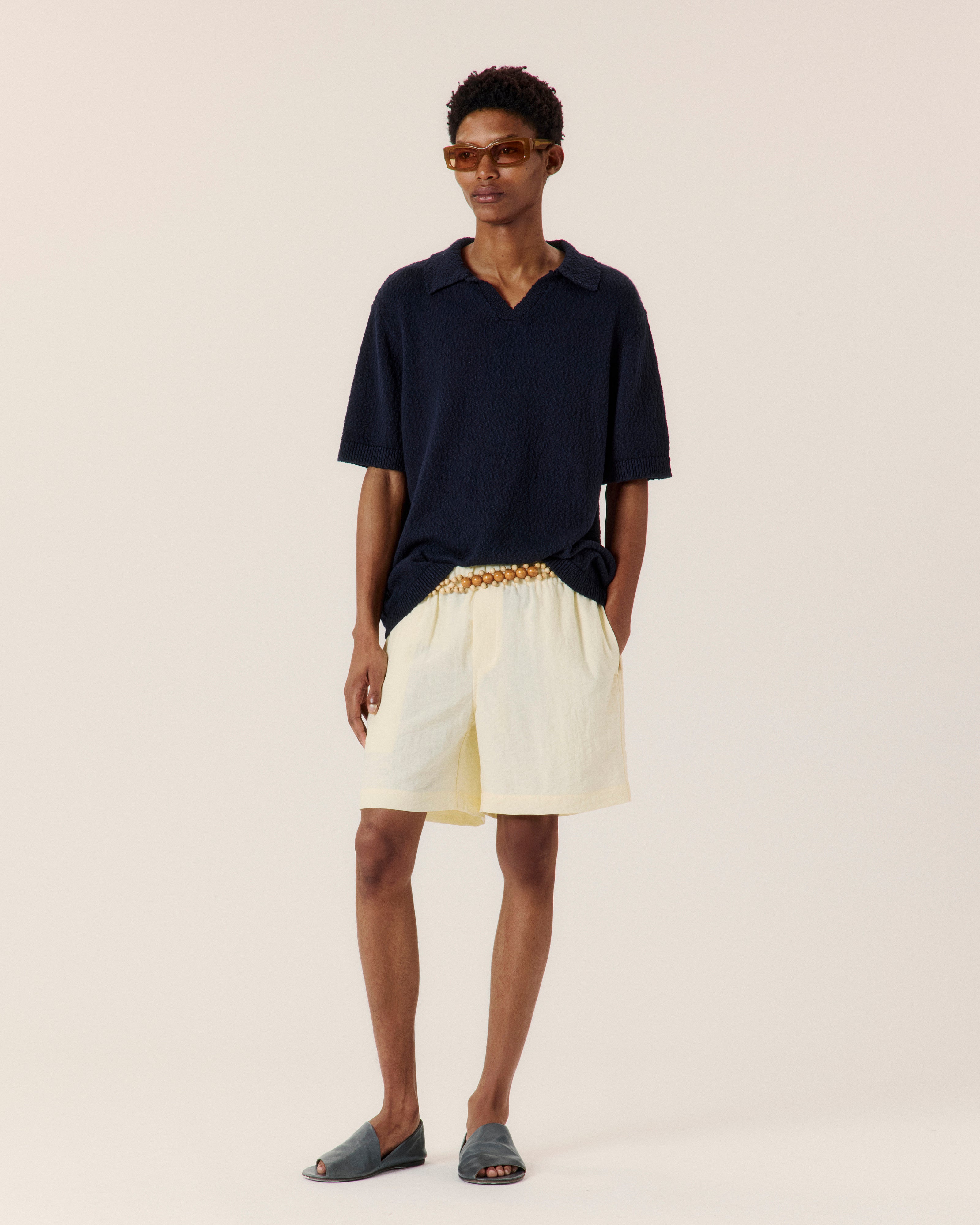 Textured Cotton Polo - COMMAS 