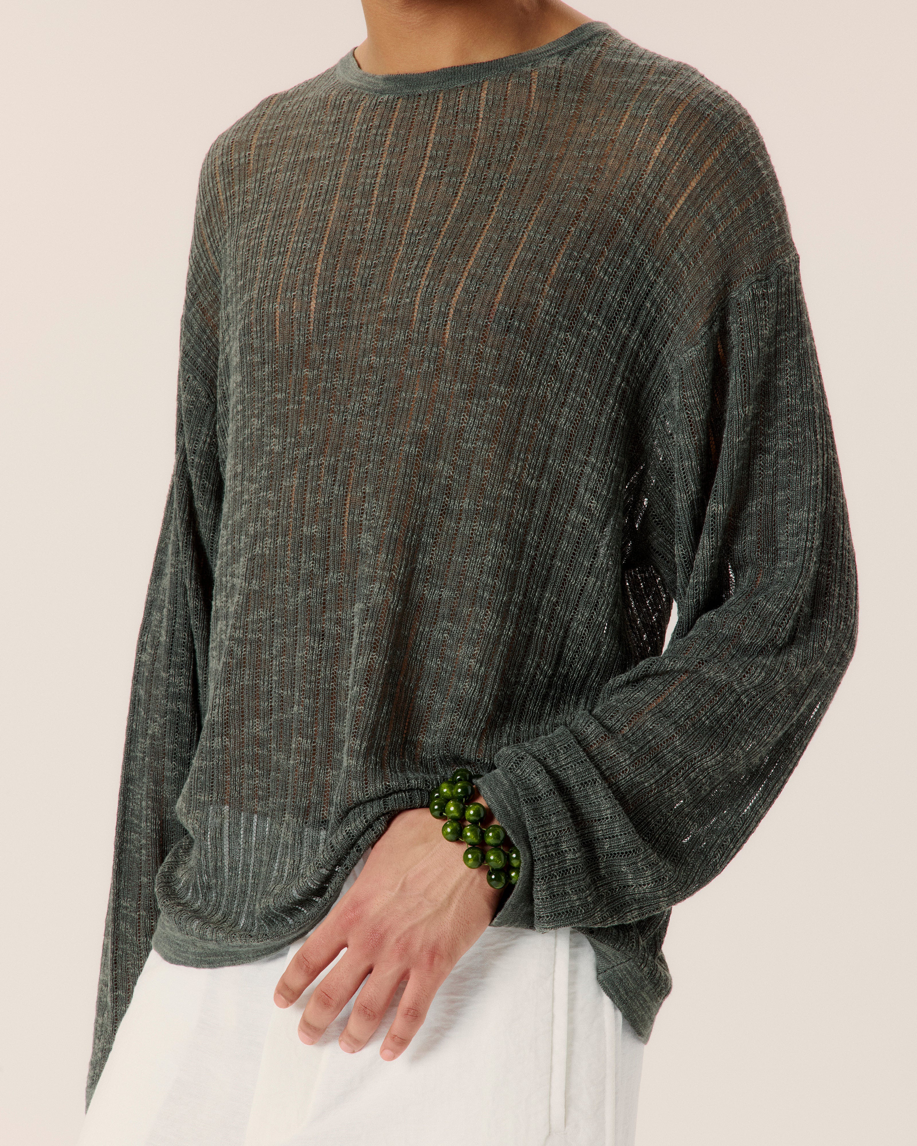Pointelle Knit Sweater - COMMAS