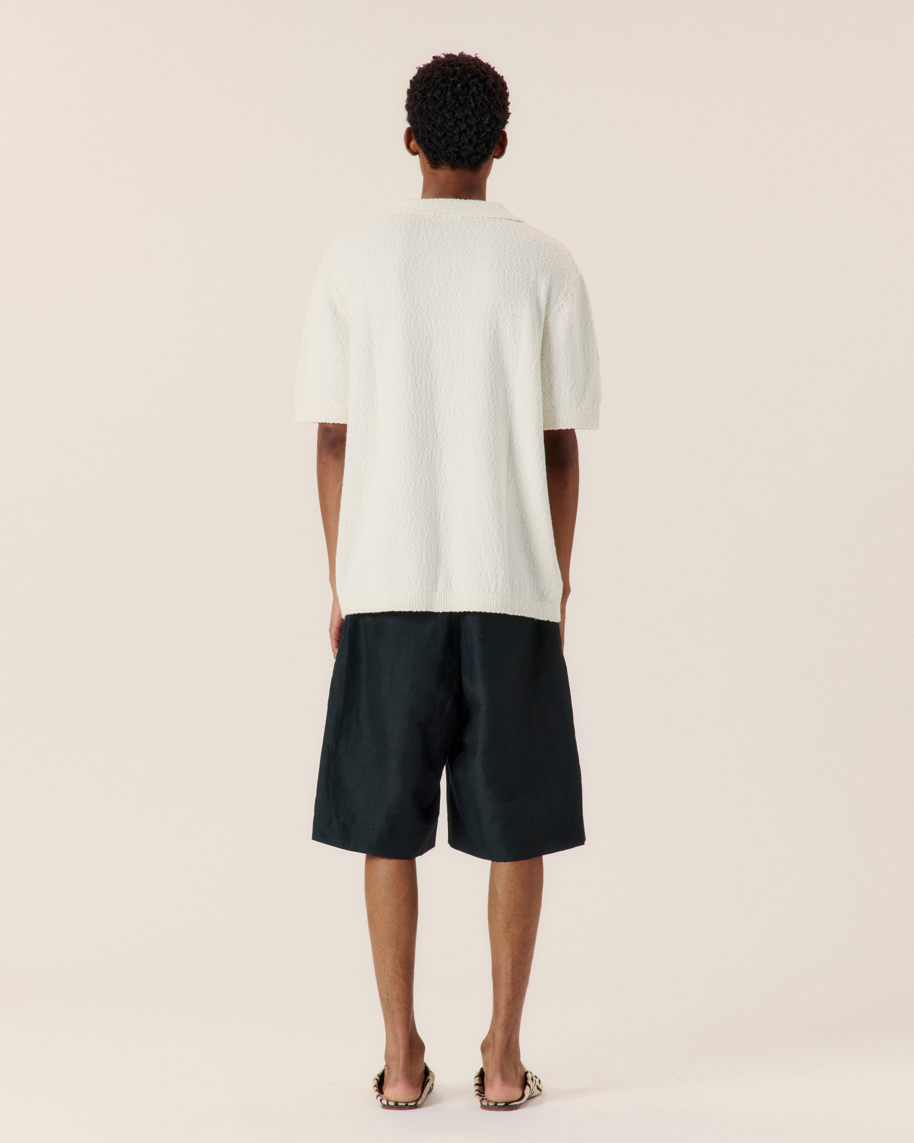 Wool Linen Tailored Short - COMMAS
