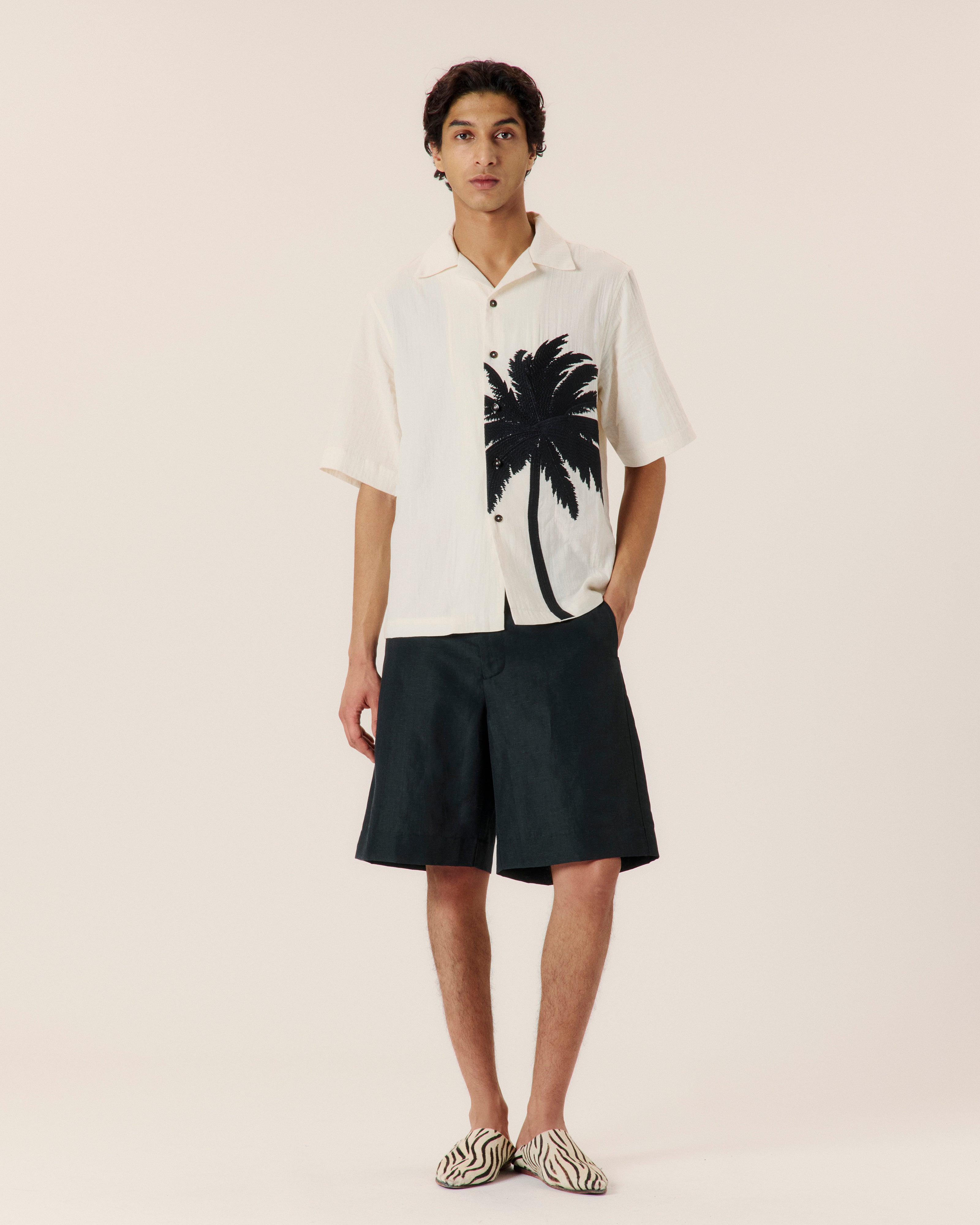 Island Embroidery Bowling Shirt - COMMAS