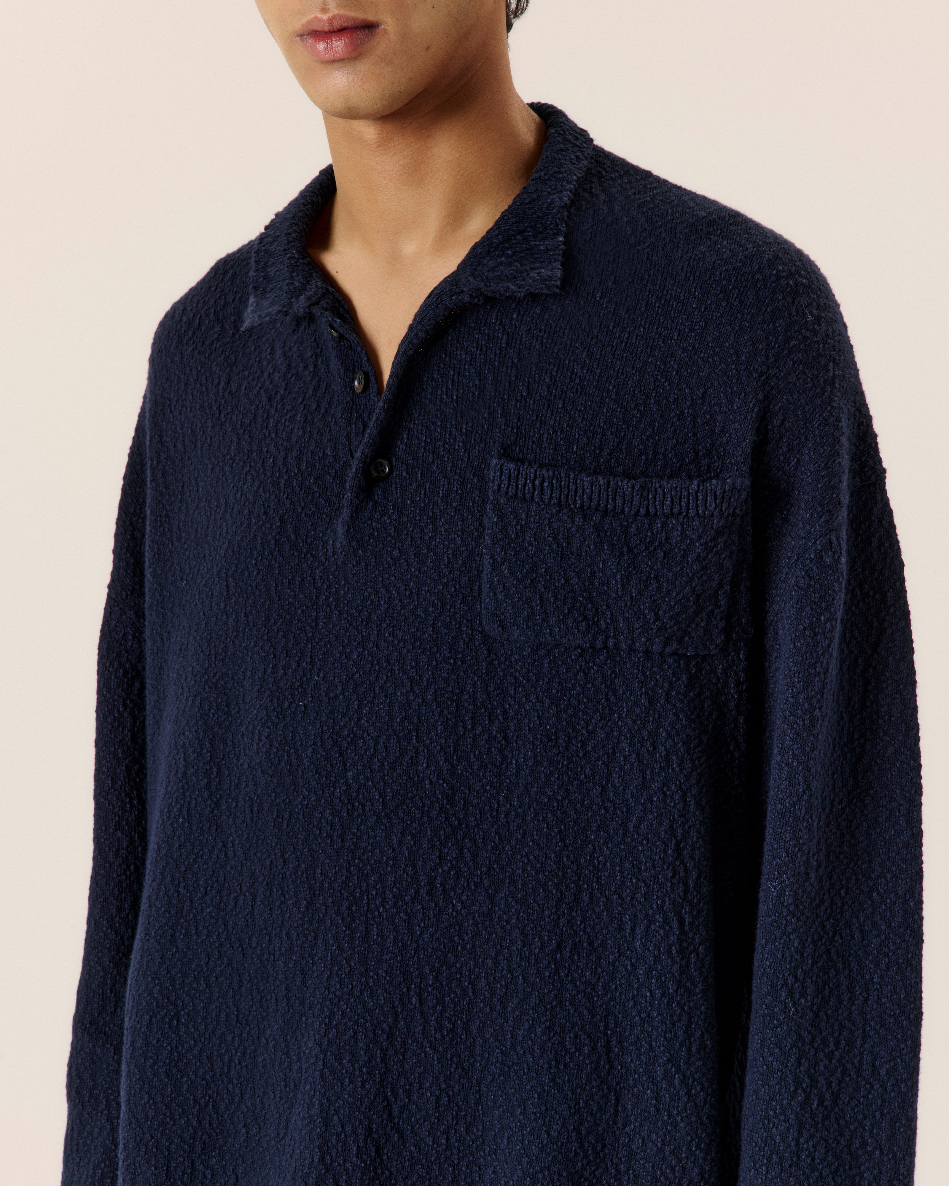Boxy Polo Knit - COMMAS