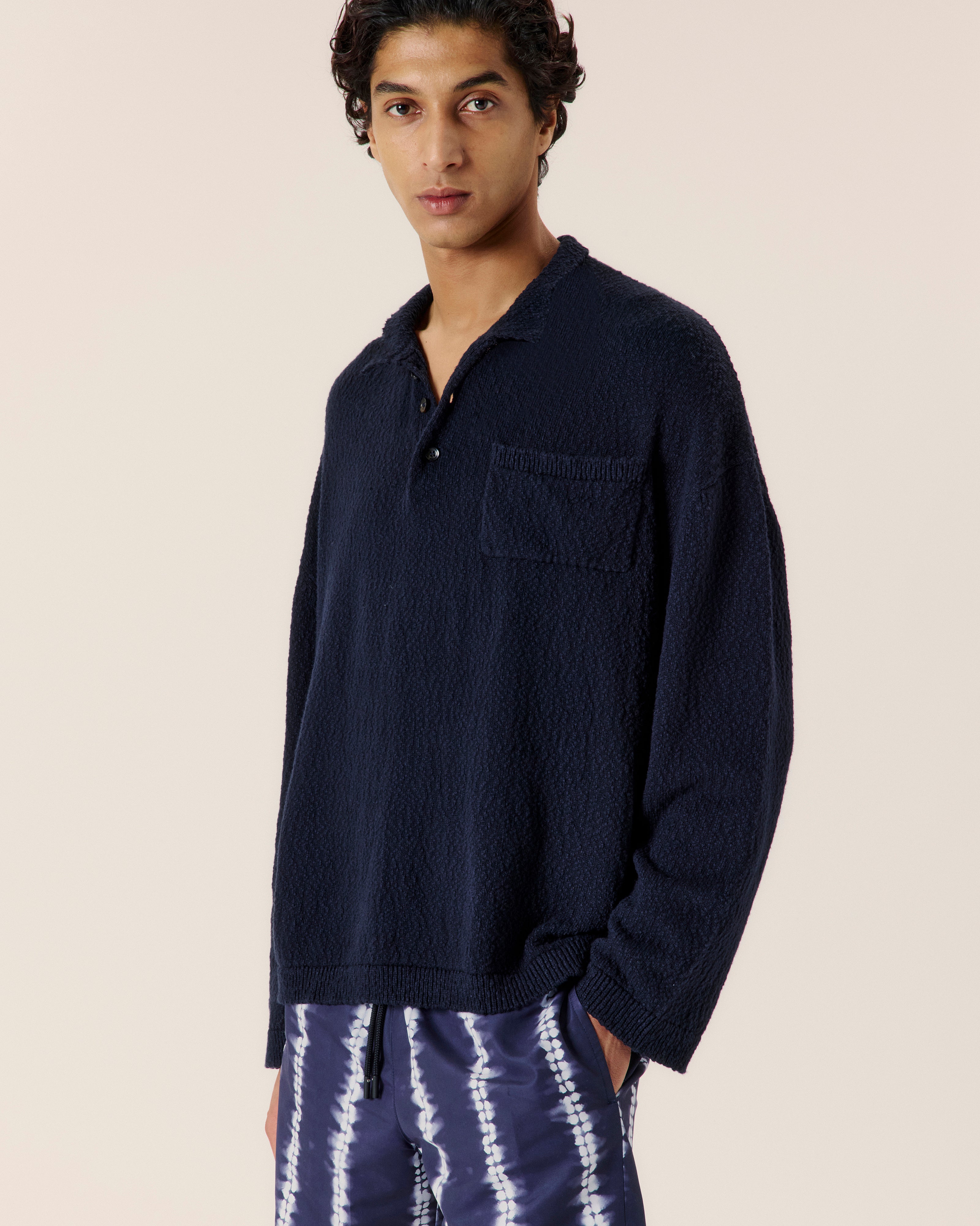 Boxy Polo Knit - COMMAS