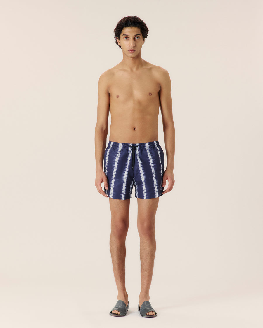 Shibori Stripe Classic Swim Short