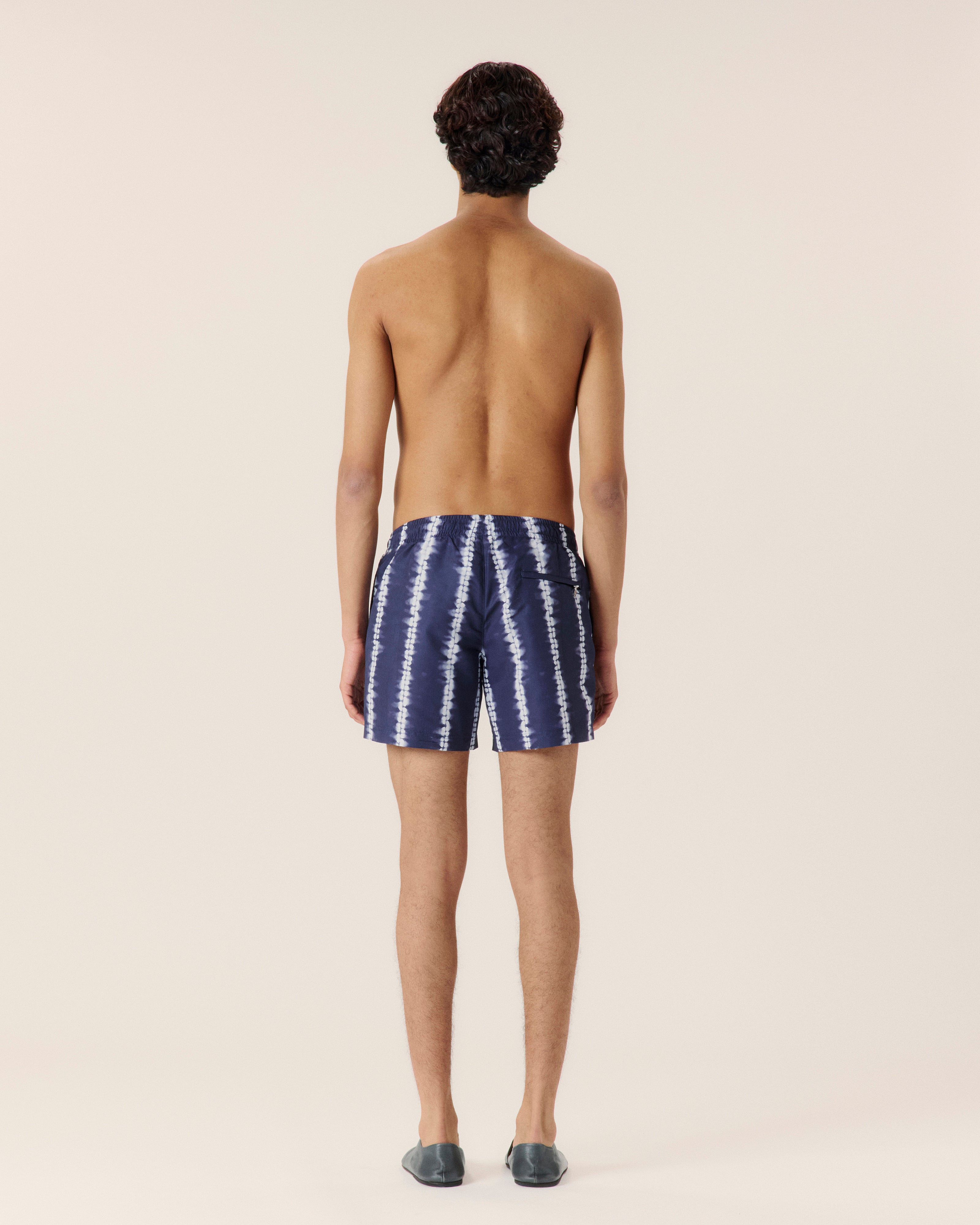 Shibori Stripe Classic Swim Short - COMMAS