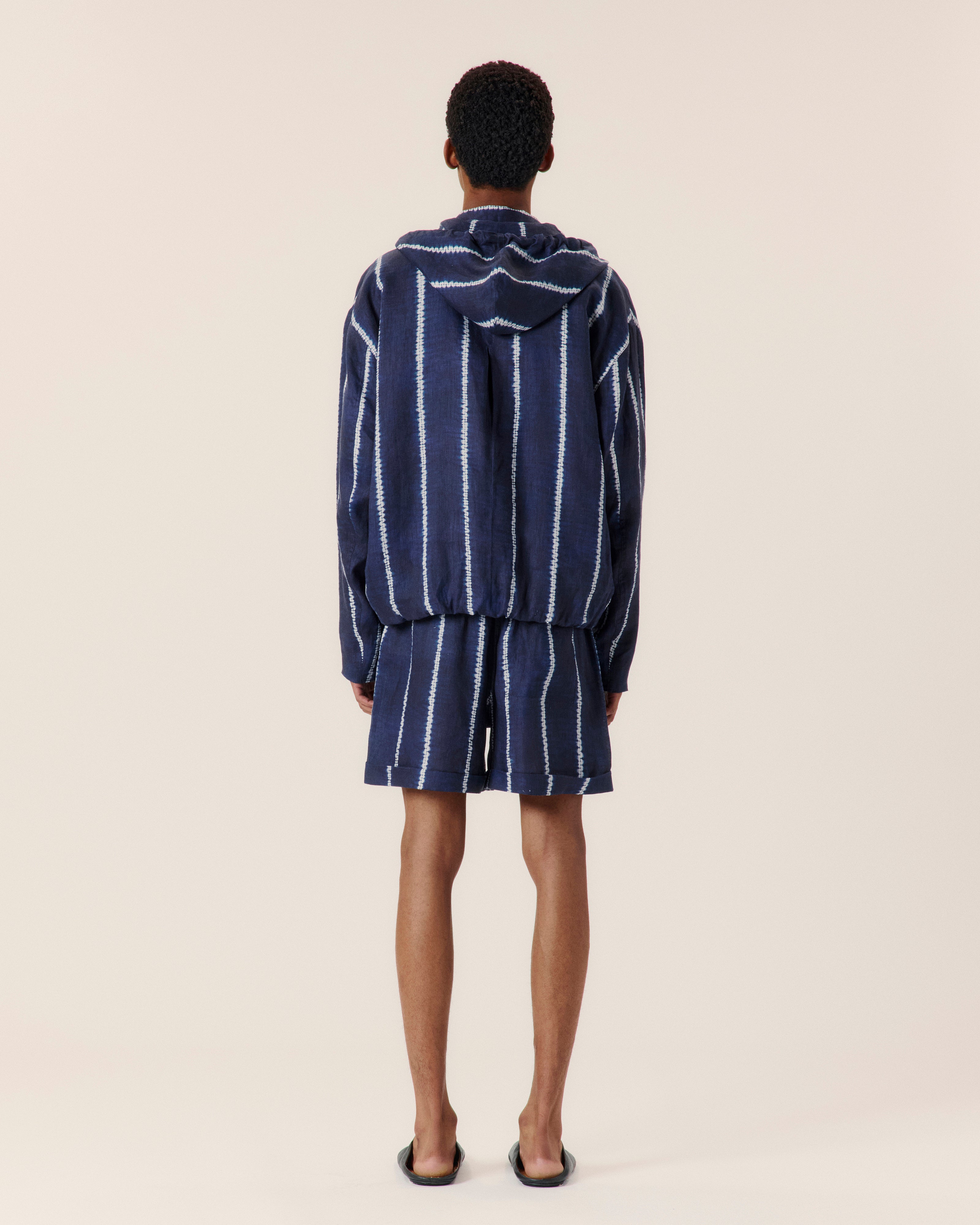 Shibori Stripe Hoodie - COMMAS