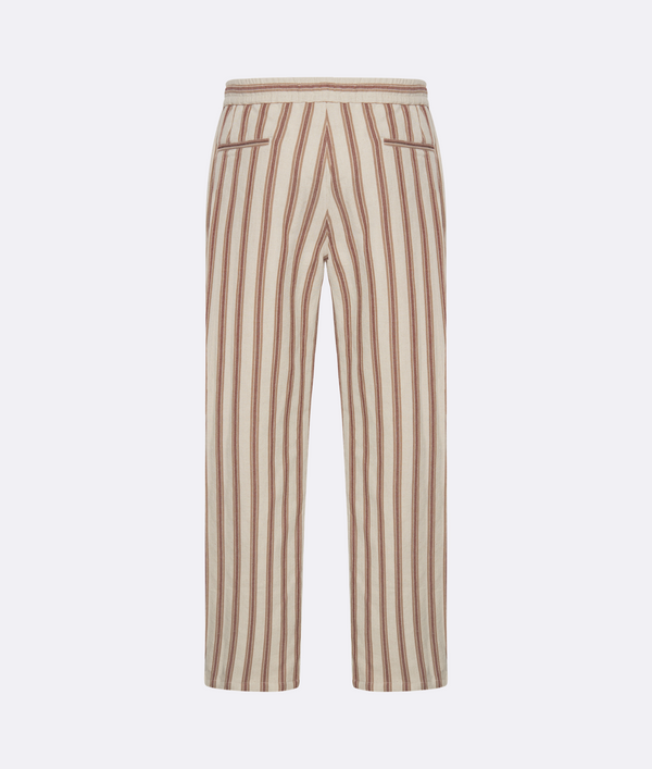 Mocha Stripe Textured Resort Pants