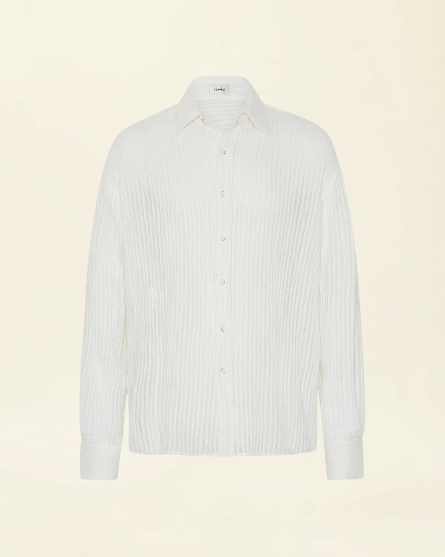 Sheer Stripe Linen Woven Shirt