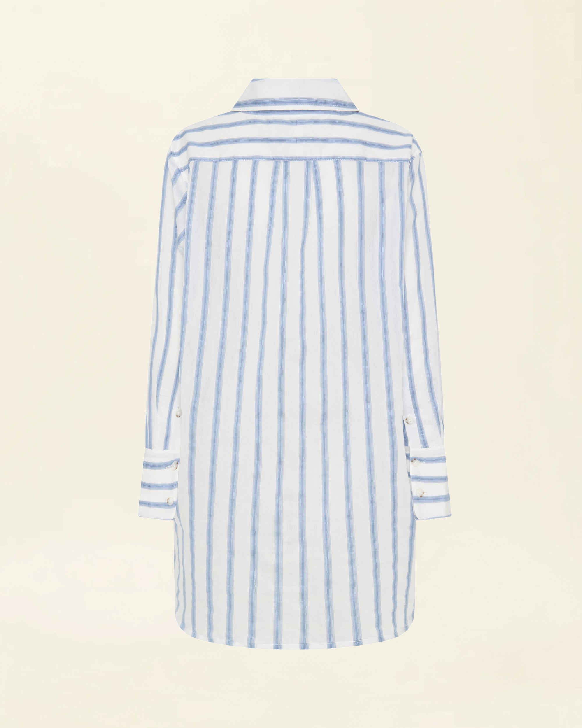 Gradient Stripe Oversized Shirt Dress