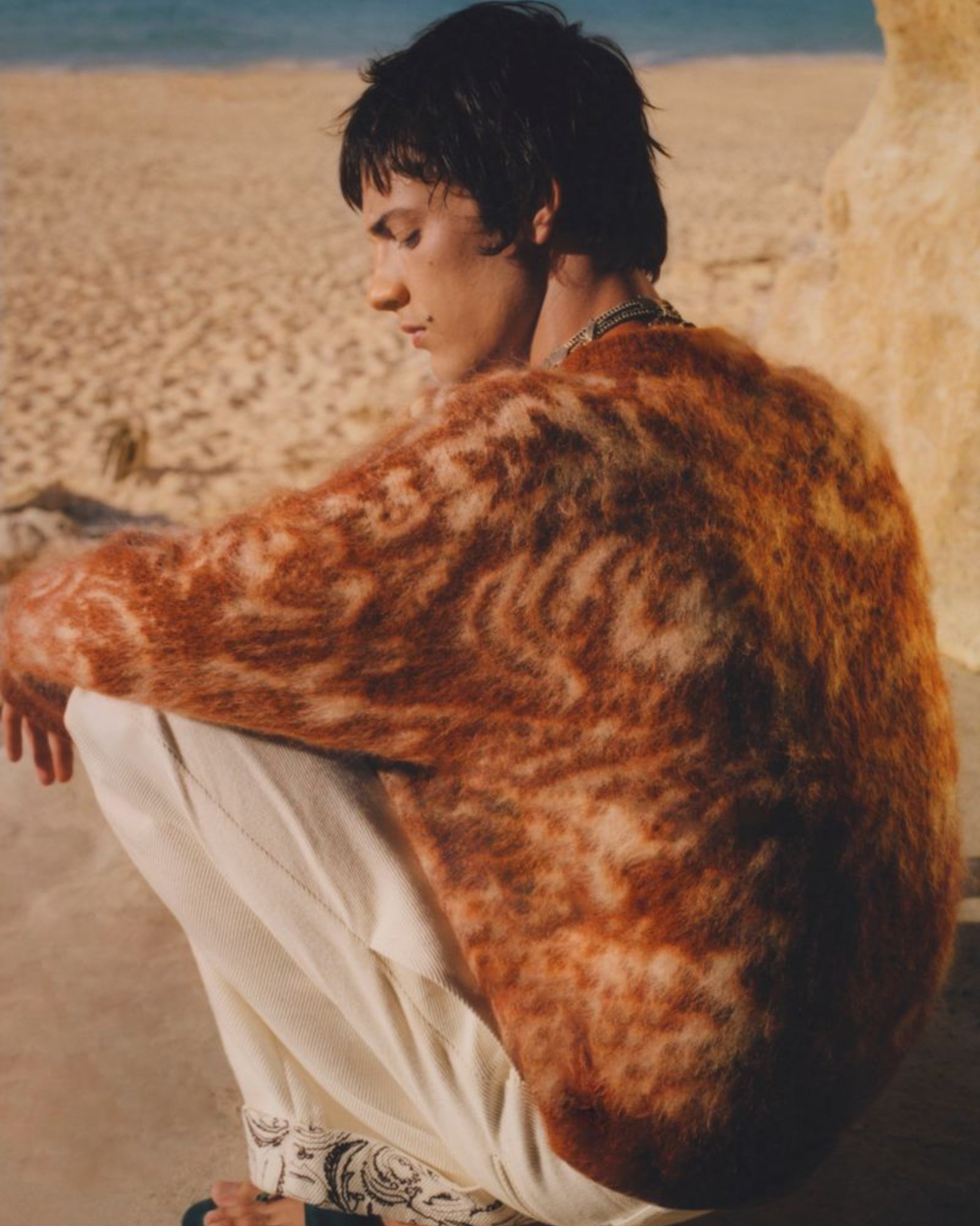 Mohair Paisley Jacquard Sweater - Main Image