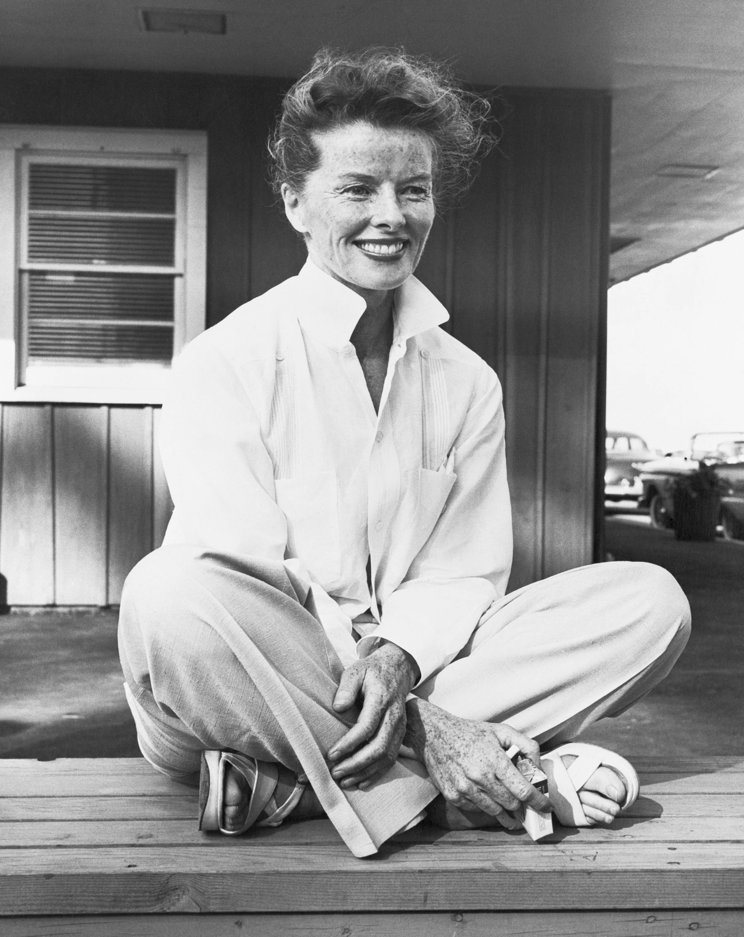 Marie-Louise's style icon Katharine Hepburn photographed the 1950s.