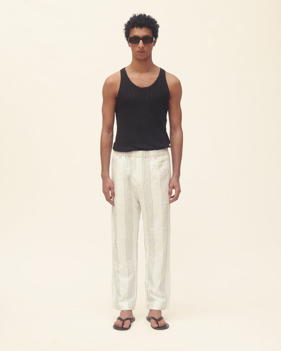 Textured Stripe Resort Trouser